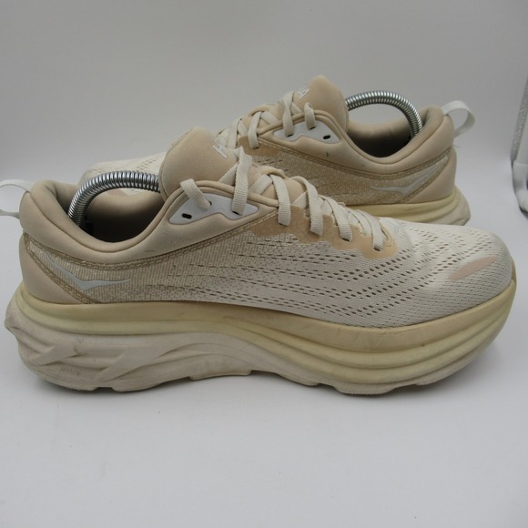 Hoka Bondi 8 Men's Running Shoes Sneakers Beige Size 10D - Picture 7 of 11